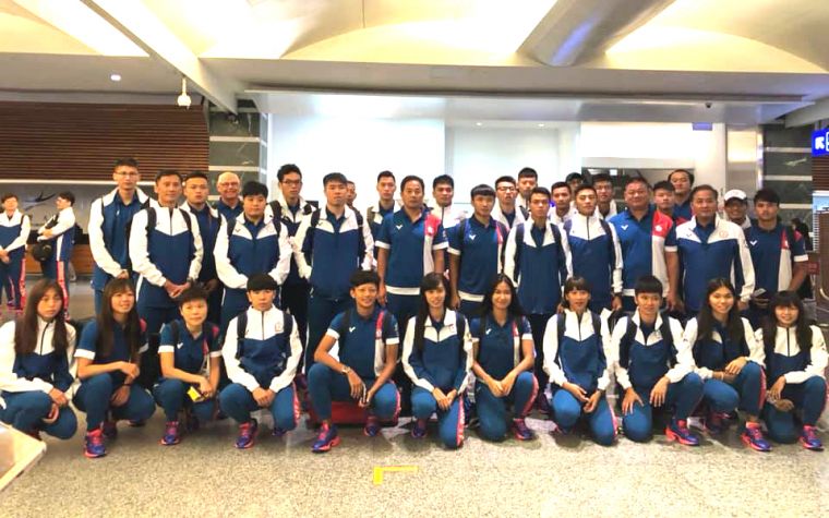 中華田徑隊今天啟程前往印尼，角逐2018雅加達／巨港亞運。田徑協會／提供。