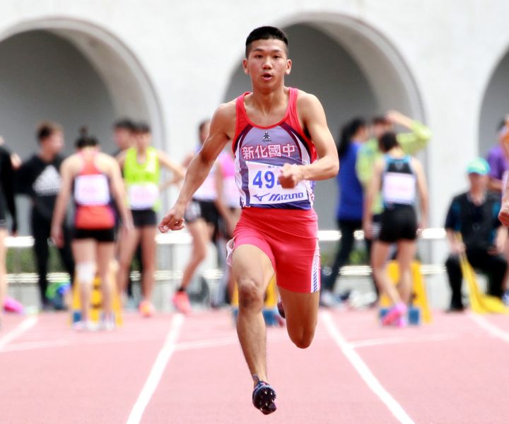 魏浩倫是我國200公尺跑得最快的國中生。林嘉欣／攝影。
