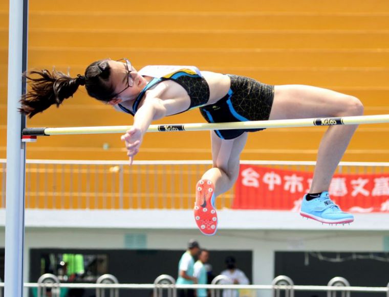 張嘉妤是去年全中運國女跳高金牌。林嘉欣／攝影。