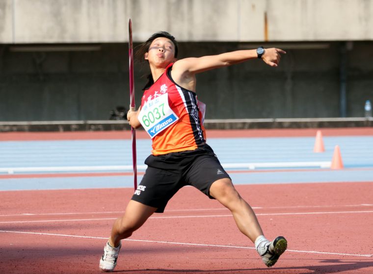 清大史上首位達標亞運的田徑選手邱于庭。林嘉欣／攝影。