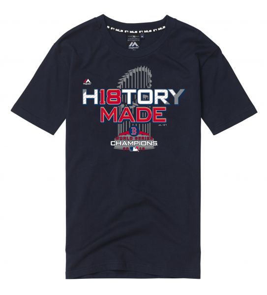 2018年MLB波士頓紅襪隊封王冠軍短T經典版。