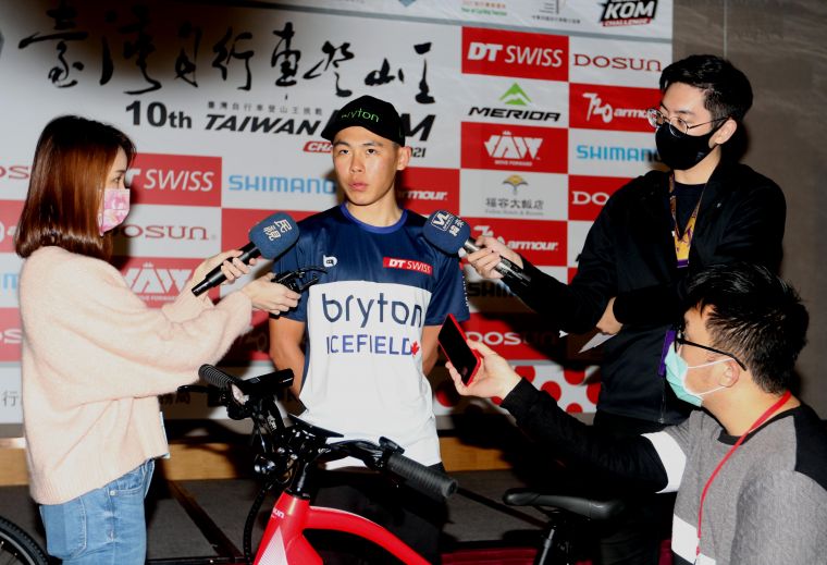 Team Bryton車手蘇宇銘受訪。中華民國自行車騎士協會／提供。