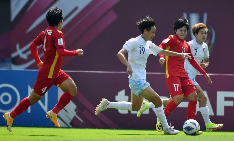 蘇育萱呼籲給台灣足球一個專用足球場。中華足協提供