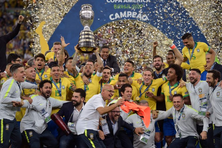 巴西睽違12年再度於美洲盃封王。法新社