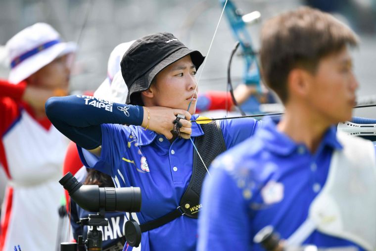 台灣女子射箭隊也非常被看好。法新社