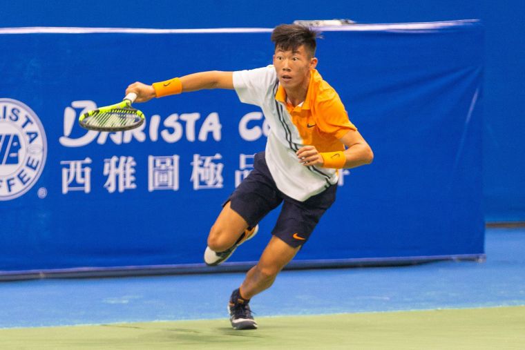 曾俊欣生涯首度在ATP巡迴賽登場。資料照片
