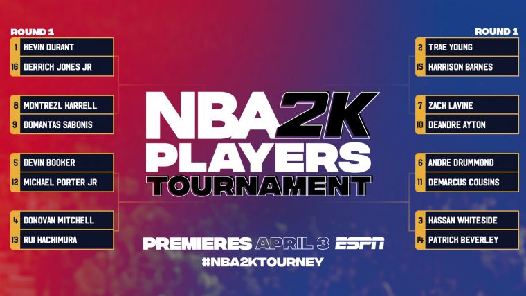 《NBA 2K》球員錦標賽對戰表。官方提供