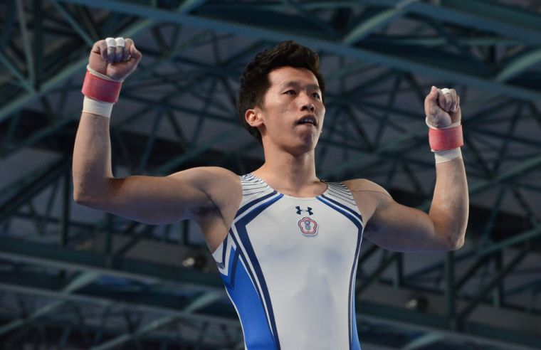李智凱帶領中華男子體操隊勇奪銀牌。蘇賢恩／攝