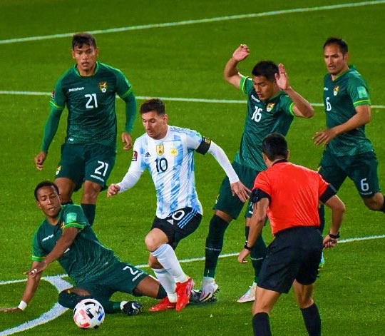 梅西包辦3個進球。摘自阿根廷隊推特