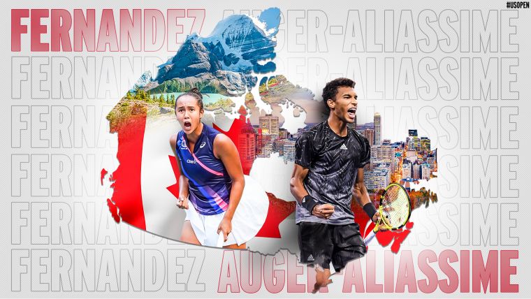 加拿大小將分頭闖進美網男女單打4強。摘自美網推特