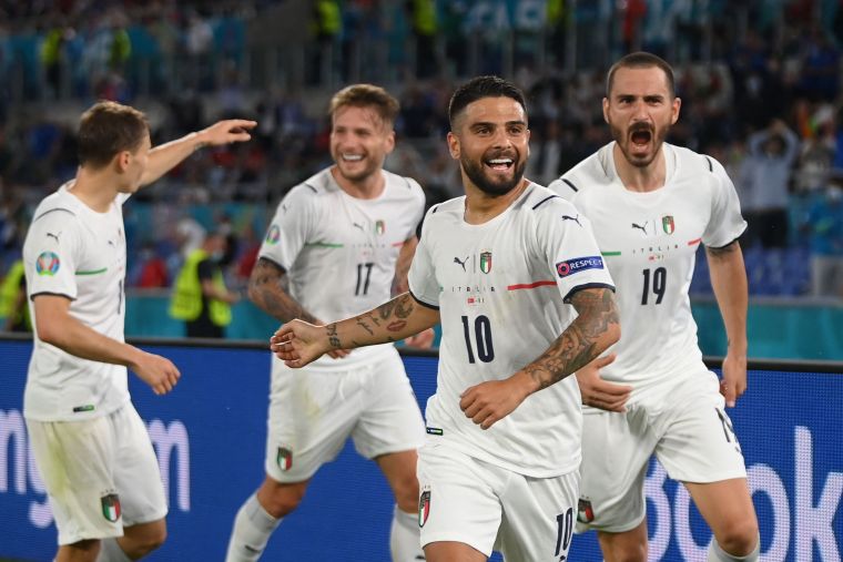 義大利開幕戰以3球力克土耳其。摘自歐國盃推特