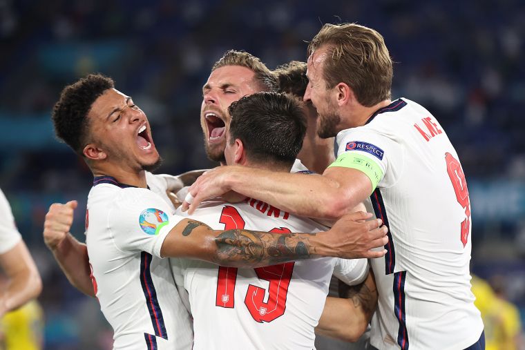 英格蘭連兩屆歐國盃晉4強。摘自官方推特