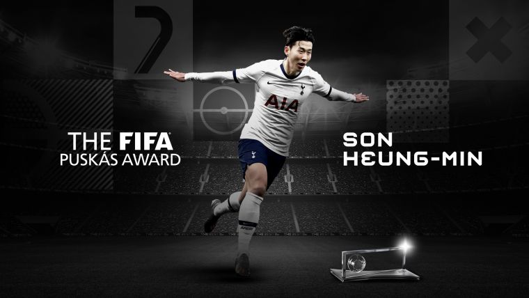 孫興慜獲得年度最佳進球。摘自FIFA推特