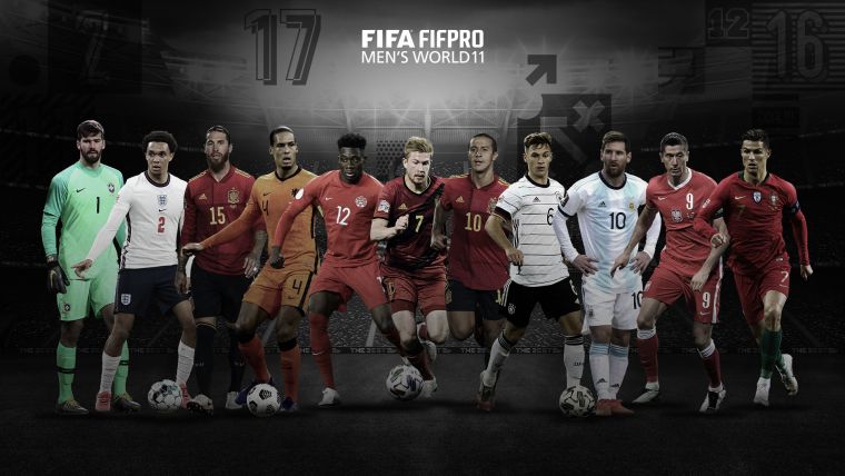 國際足總年度最全男子11人。摘自FIFA推特