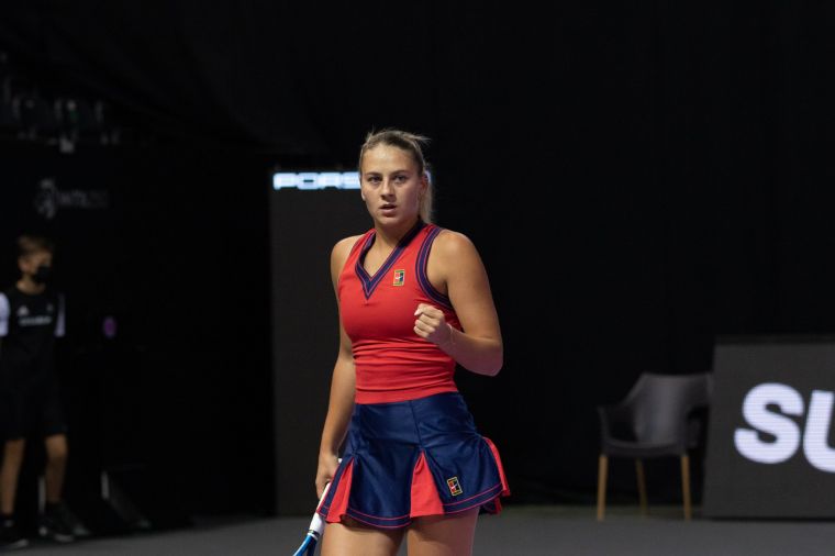 烏克蘭年僅19歲小將柯絲堤雅克(Marta Kostyuk)全面壓制美網冠軍獲勝。摘自大會推特