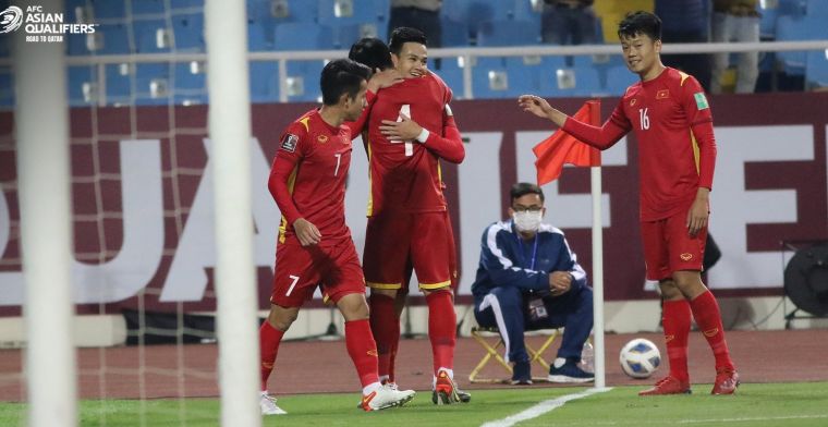 越南終止7連敗搶下首勝。摘自亞足聯推特