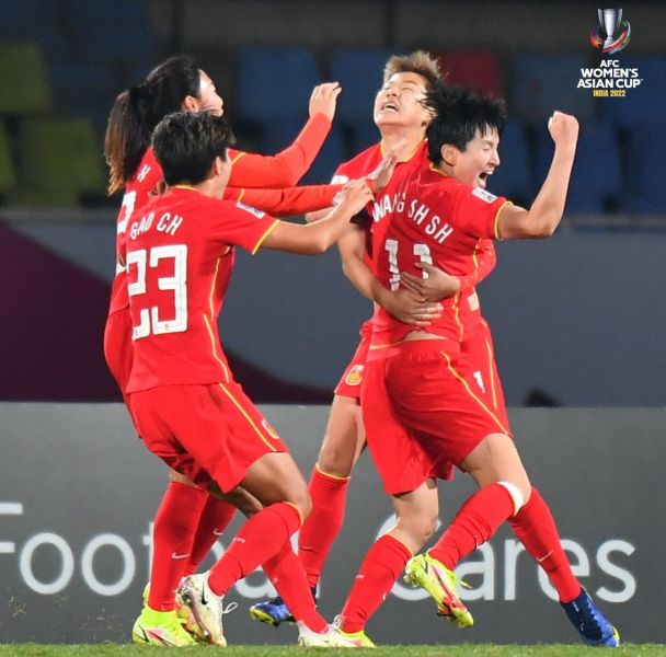 中國女足再度成為中國足球的遮羞步。摘自亞足聯推特