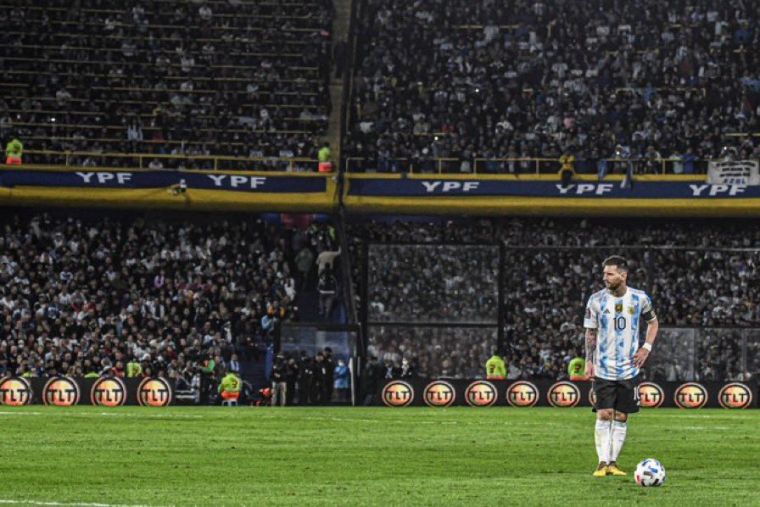 梅西可能在阿根廷主場的最後一戰。摘自梅西推特