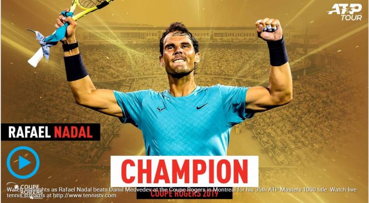 納達爾奪下史上最多的大師賽第35冠。摘自ATP官網