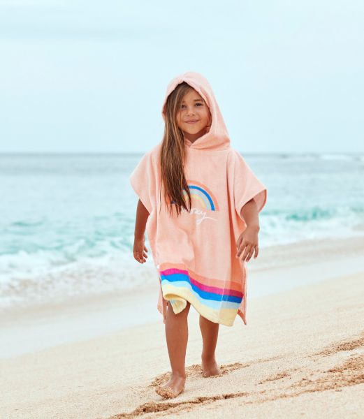 ROXY海邊必備的毛巾衣，也推出了女童版本，粉嫩色調簡直萌到不行！官方提供