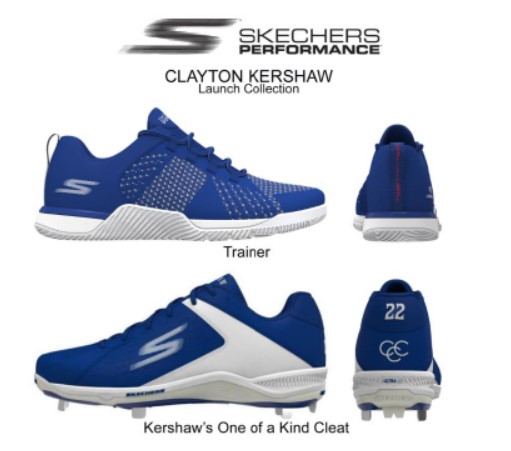 SKECHERS為克萊頓·柯蕭客製化專屬棒球鞋。官方提供