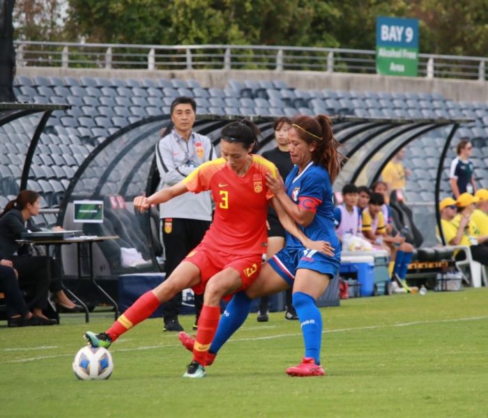 中華女足上半場守不住失球而落敗。中華足協提供