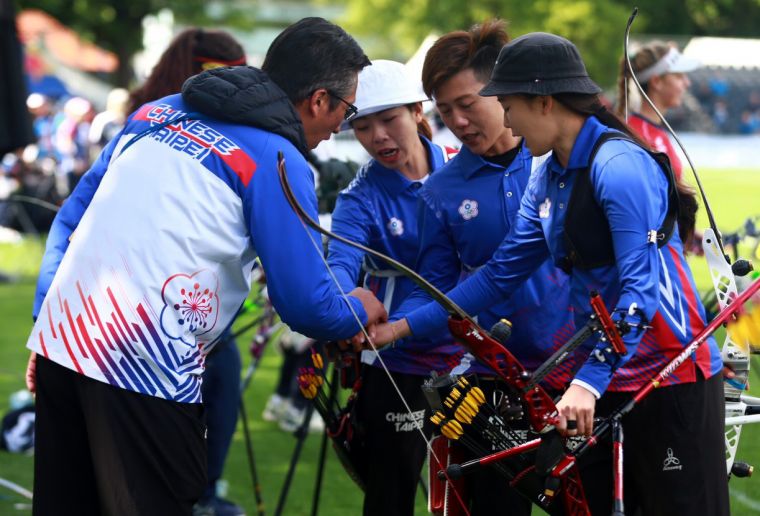 中華女子反曲弓隊勇闖世界射箭賽金牌戰。倪大智／提供。