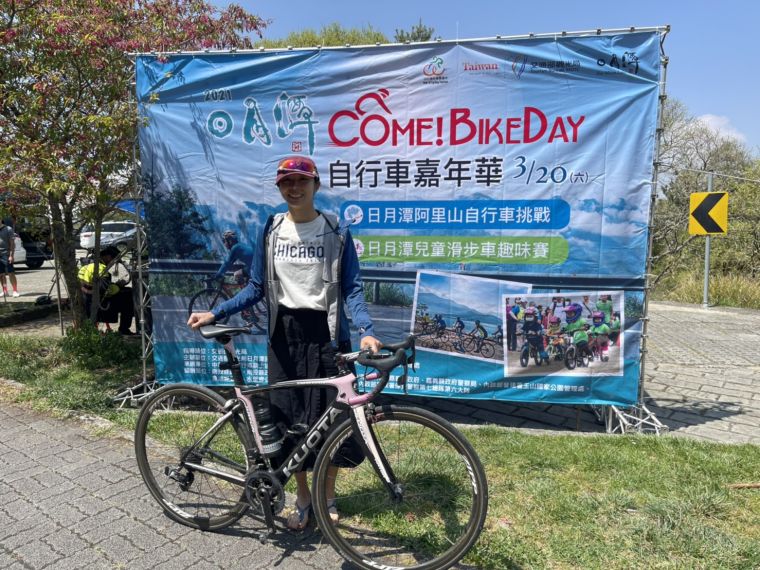 女子組冠軍羅紹萍。中華民國自行車騎士協會／提供。