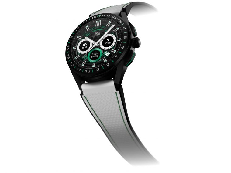 TAG Heuer 泰格豪雅Connected 高爾夫球特別版智能腕錶。官方提供