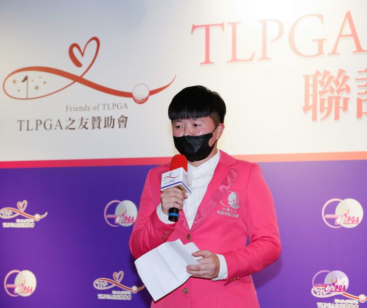TLPGA選手代表石澄璇致詞。TLPGA提供／葉勇宏攝影