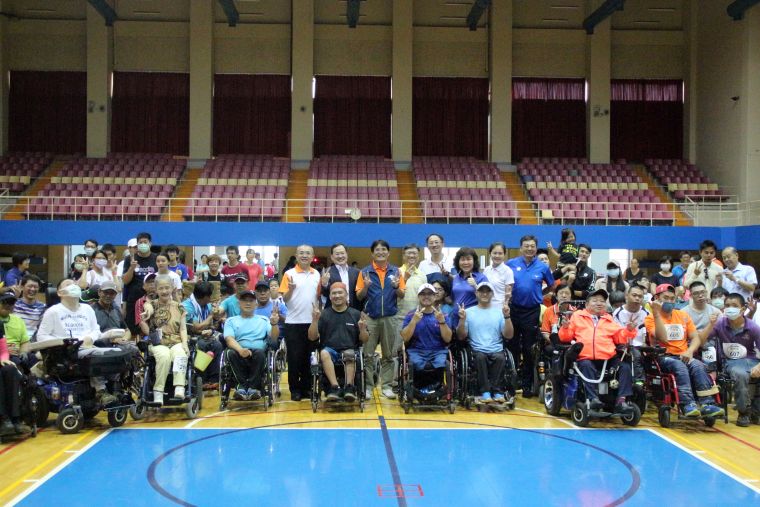 109年全國身心障礙者會長盃地板滾球暨輪椅網球錦標賽開幕。（圖／中華殘障體育運動總會提供）  