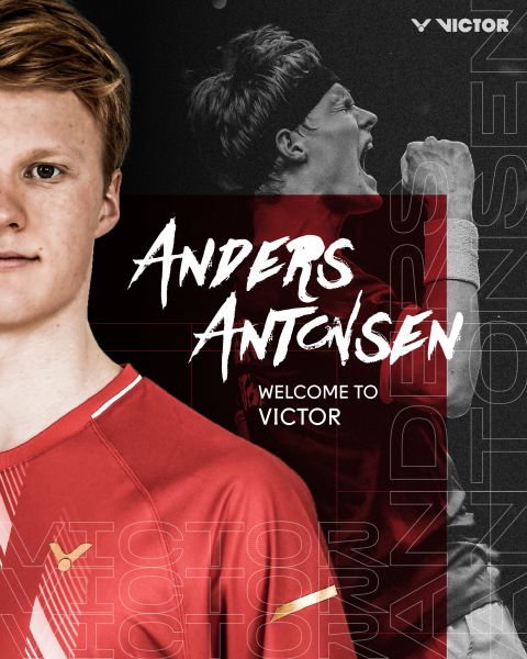 VICTOR簽下歐洲最強男單新秀Anders Antonsen 。