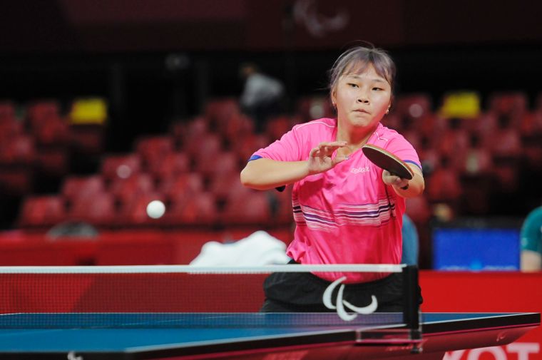 台灣小琉球桌球女將田曉雯奪頭一銅。體育署提供