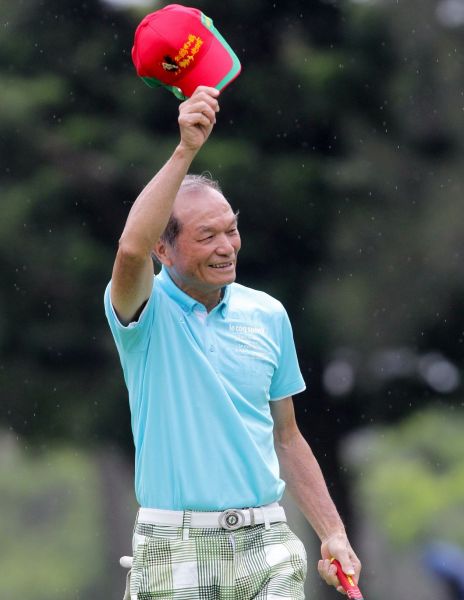 78歲的國寶級老將謝敏男，在台灣名人賽暨三商杯邀請賽第1回合，打出75桿，並列66名。