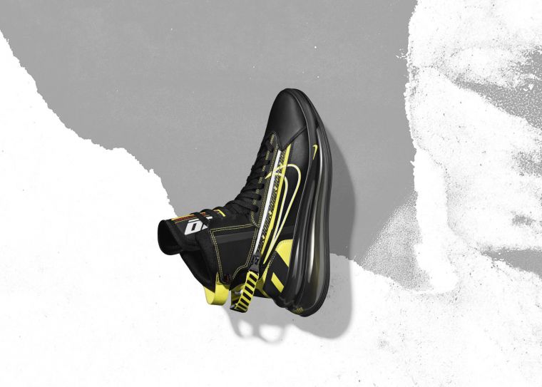 NIKE AIR MAX 720 SATRN：作為Nike氣墊家族的最新成員，受到籃球運動啟發的鞋面設計，向夏洛特賽場上的速度致敬。