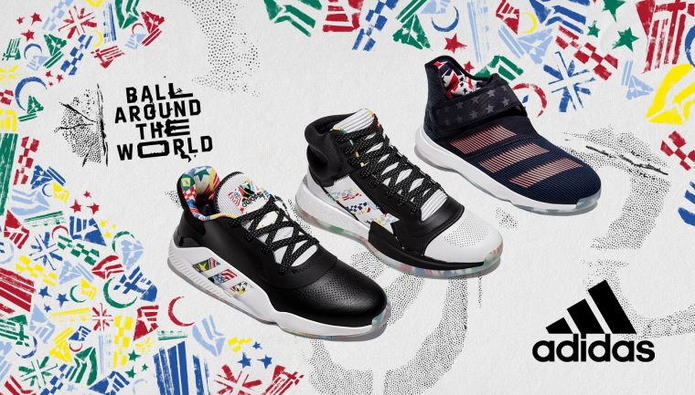 adidas全新Ball Around The World系列鞋款8月6日三箭齊發，瞄準2019國際籃球盛宴！adidas提供