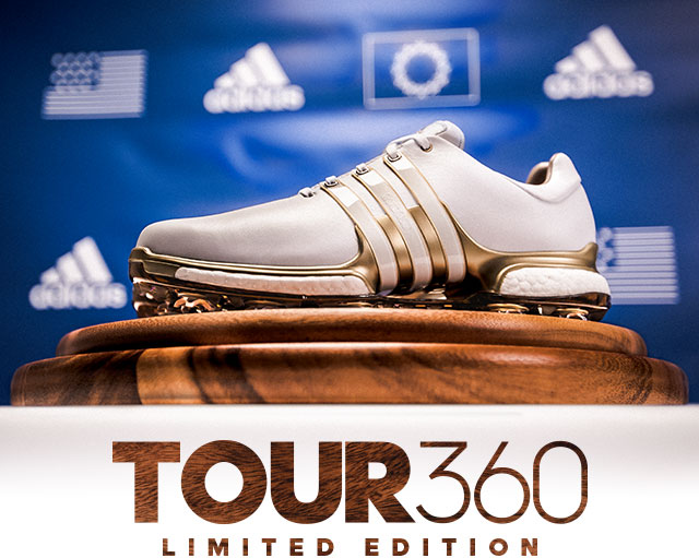 adidas Golf TOUR360限量萊德盃限量鞋款_$8999。adidas提供