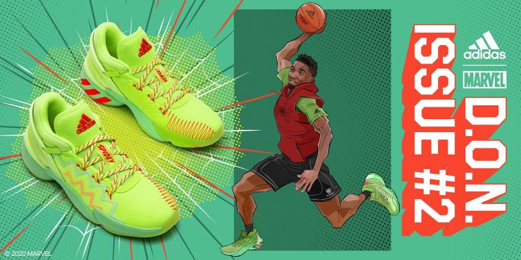 NBA爵士隊後衛Mitchell與MARVEL漫威推出第二代聯名戰靴.官方提供