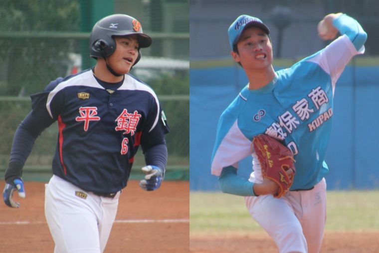 當今青棒最受矚目的「投打雙雄」李灝宇（左）、林昱珉（右）。
