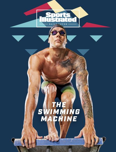 美國《運動畫刊》將德雷塞爾封為「游泳機器」。摘自運動畫刊