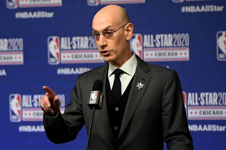NBA總裁蕭華表示，5月1日之前無法做出復賽決定。（法新社資料照）