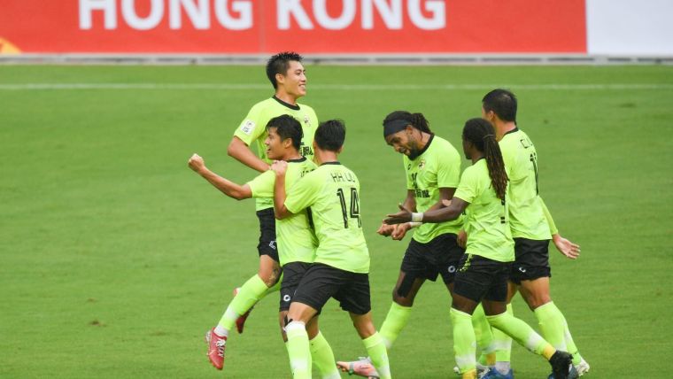 台鋼踼下台灣在亞足聯盃史上的首勝。摘自亞足聯官網