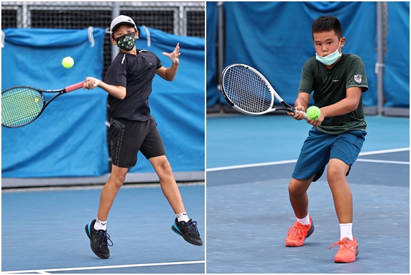 12歲男單決賽由第二種子楊庭禾(左)對上歐子毅爭冠。合扇照片