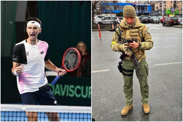 僅僅一個月時間，斯塔霍夫斯基從職網球員變成戰鬥部隊。合成照片
