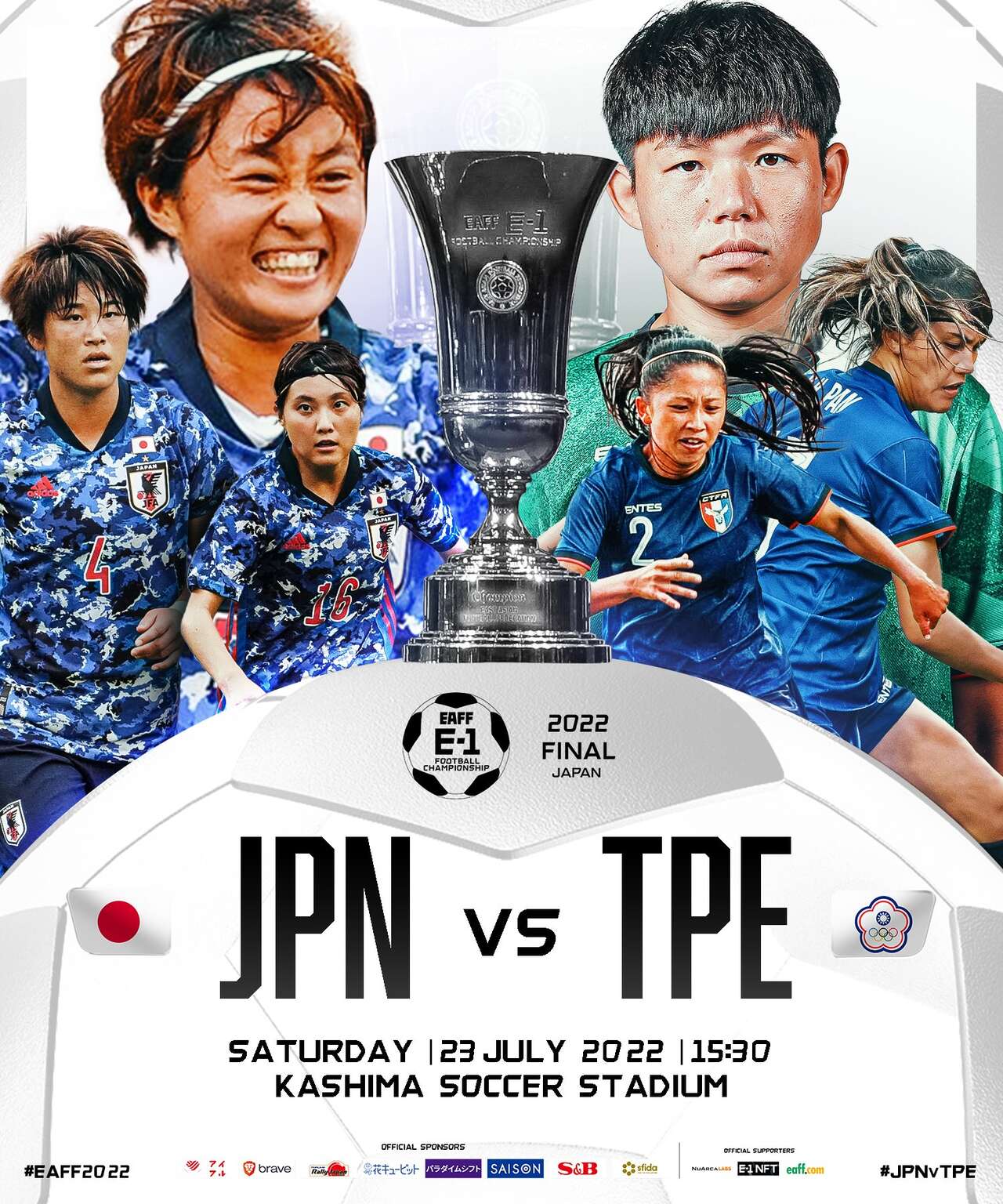 台灣女足對上日本女足。摘自EAFF推特
