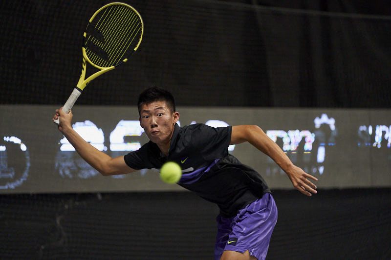 曾俊欣打下個人職業生涯的ATP會內首勝。資料照片