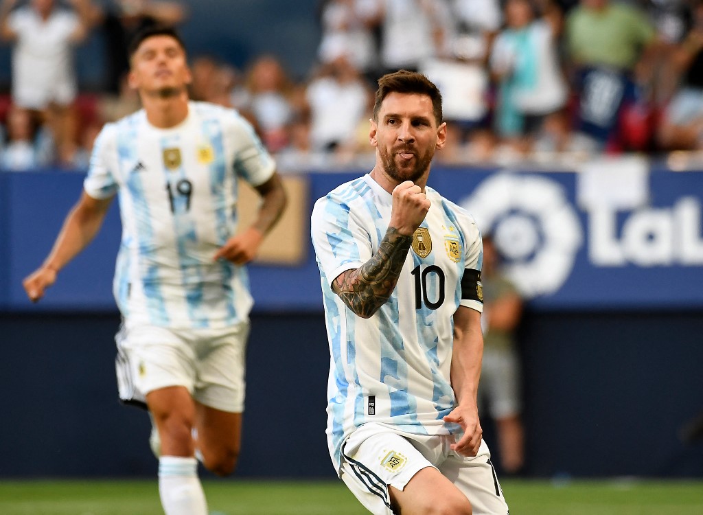梅西(Lionel Messi)第5次參賽，35歲「高齡」，預計這也將是他最後一役。法新社