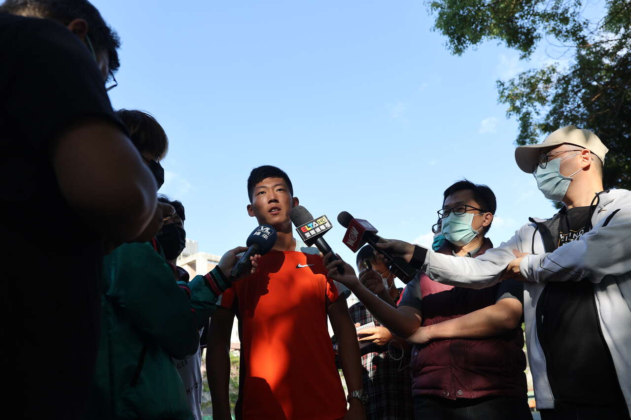 曾俊欣成為台灣第一人接受媒體訪問。李天助攝
