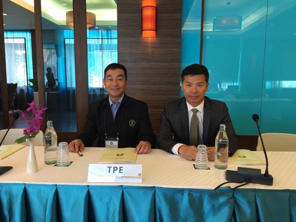 左起中華民國馬術協會理事長許安進，亞洲馬術總會組長葉益成。照片提供STARFiSH星予經紀