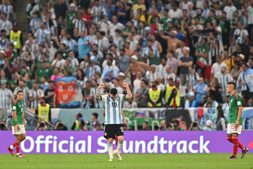 阿根廷與墨西哥之戰觀眾人數創世界盃近28年之最。法新社